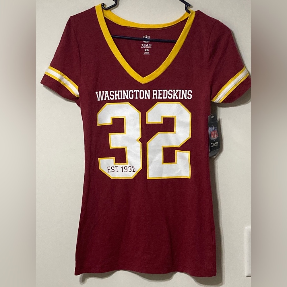 Washington Redskins V-neck Jersey T-shirt